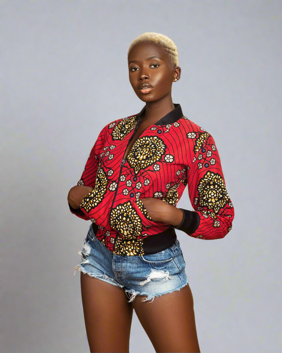 Imara Ankara Bomber Jacket
